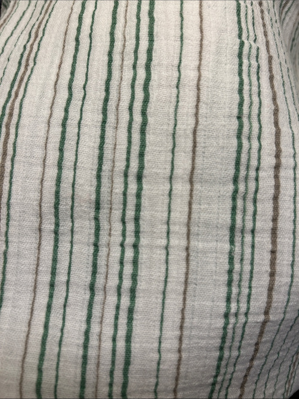aden + anais White and Green Striped Muslin Swaddle Set - Picture 2 of 4